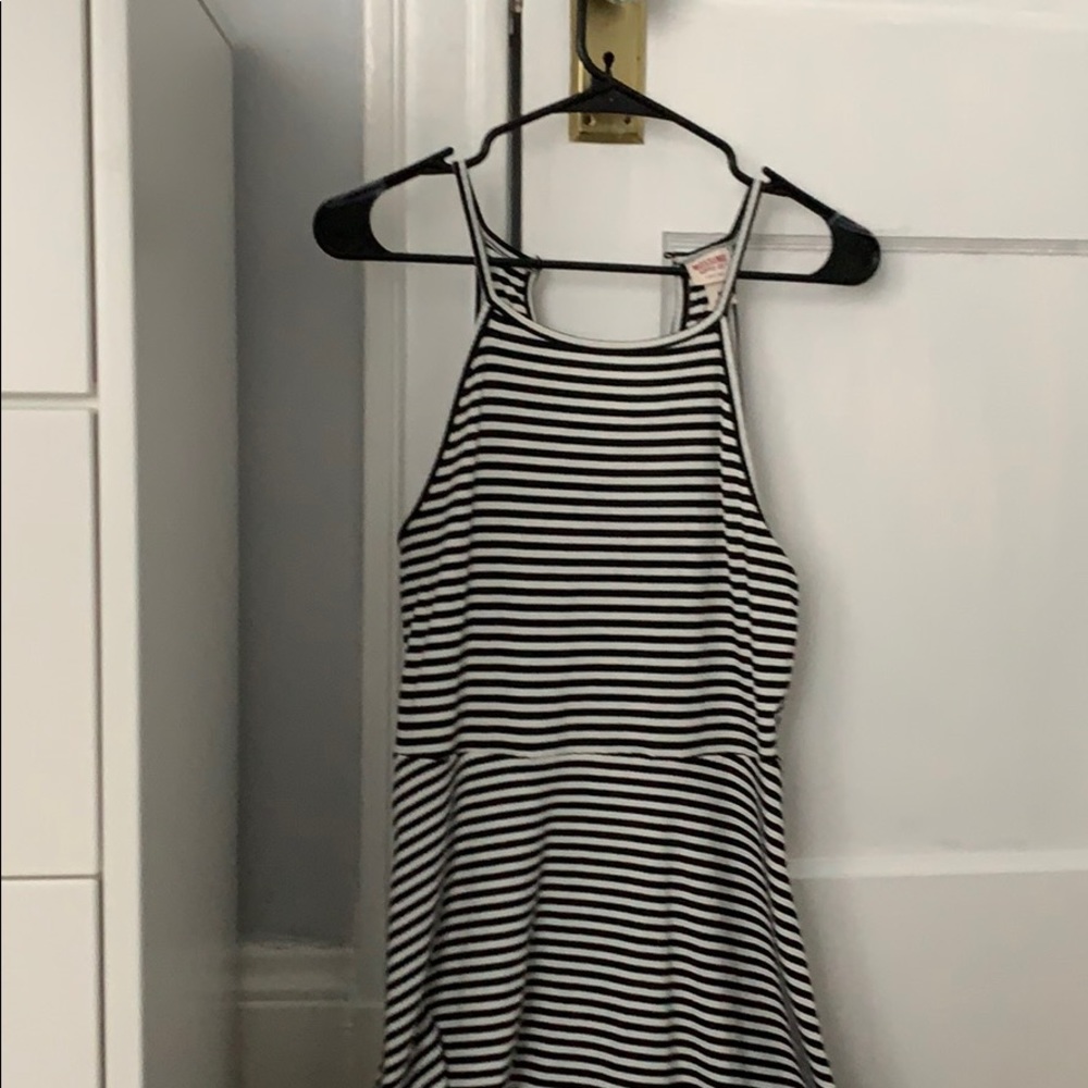 Striped halter top dress